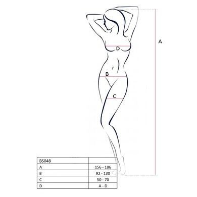 Бодистокинг Passion BS048 red, комбинезон, имитация колгот и открытого топа PBS048R фото