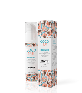 Массажное масло EXSENS Coconut 50мл разогревающее, без сахара, без парабенов, съедобное SO2358 фото