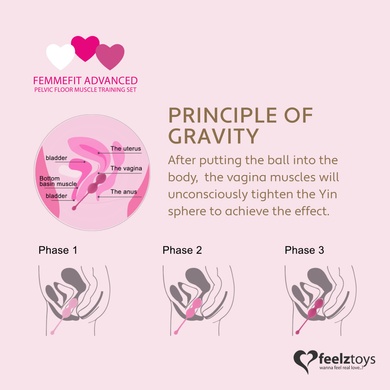 Набор вагинальных шариков для продвинутых FeelzToys - FemmeFit Advanced Pelvic Muscle Training Set SO5067 фото