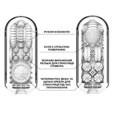 Мастурбатор Tenga Flip Zero GRAVITY Back, змінна інтенсивність стимуляції, розкладний SO6237 фото
