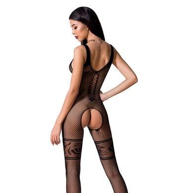 Бодістокінг Passion BS069 black, комбінезон, імітація панчох і боді PBS069B фото