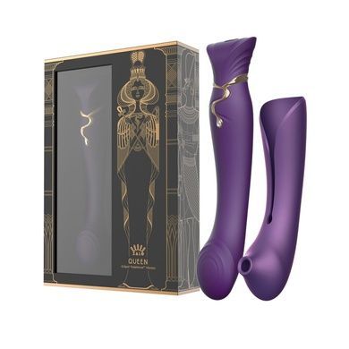 Смартвибратор 3в1 Zalo &mdash; Queen Twilight Purple, пульсирующая жемчужина и вакуум, кристалл Swarovski SO6664 фото
