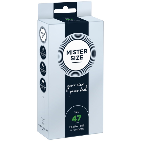 Презервативы Mister Size - pure feel - 47 (10 condoms), толщина 0,05 мм SO8042 фото