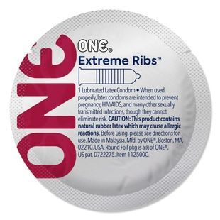 Презерватив ONE Extreme Ribs, 1 шт, ребристий, зі змащенням SX0774 фото