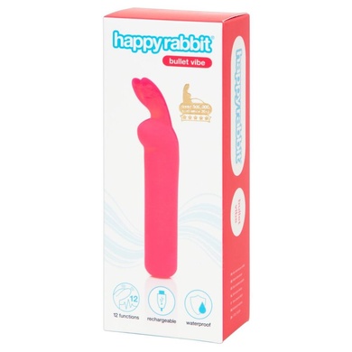 Міні вібратор Happy Rabbit Rechargeable Bullet Pink FS84677 фото