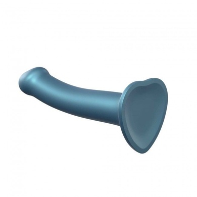 Насадка для страпона Strap-On-Me Mono Density Dildo Blue M, диам. 3,3см, однослойный силикон, гибкий SO3569 фото