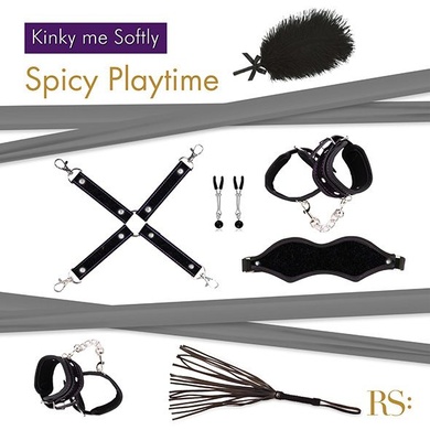 Подарочный набор для BDSM RIANNE S - Kinky Me Softly Black: 8 предметов для удовольствия SO3864 фото