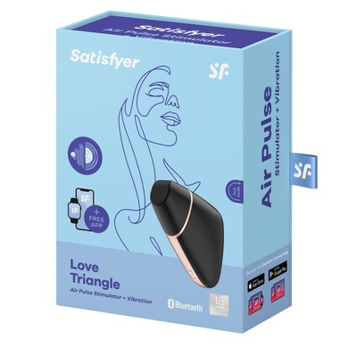 Вакуумный клиторальный стимулятор Satisfyer Love Triangle Black SO3894 фото