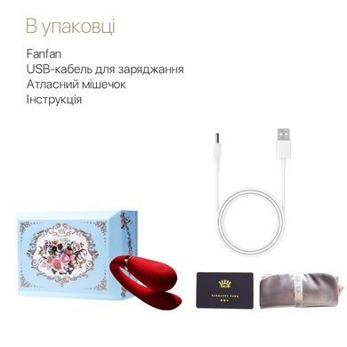 Смартвібратор для пар Zalo &mdash; Fanfan Bright Red SO6670 фото
