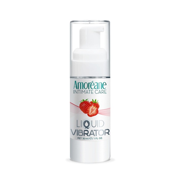 Лубрикант с эффектом вибрации Amoreane Med Liquid Vibrator Strawberry (30 мл) SO3989 фото