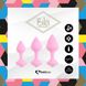 Набір силіконових анальних пробок FeelzToys - Bibi Butt Plug Set 3 pcs Pink SO4576 фото 3