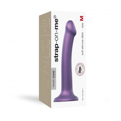 Насадка для страпона Strap-On-Me Mono Density Dildo Violet M, диам. 3,3см, однослойный силикон, гибк SO3570 фото