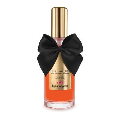 Разогревающее масло Bijoux Indiscrets Light my Fire &ndash; Wild Strawberry&Honey SO5937 фото