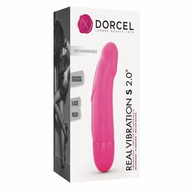 Вібратор Dorcel Real Vibration S Magenta 2.0, діаметр 3,7см, перезаряджається, для точки G, водостій SO3564 фото