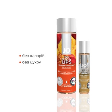 Комплект смакових лубрикантів System JO GWP — Peaches & Cream — Peachy Lips 120 мл & H2O Vanilla 30 SO6771 фото