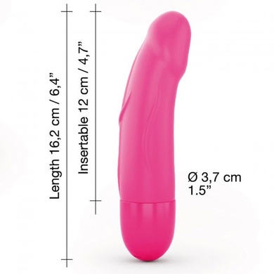 Вібратор Dorcel Real Vibration S Magenta 2.0, діаметр 3,7см, перезаряджається, для точки G, водостій SO3564 фото