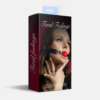 Кляп силиконовый Feral Feelings Silicon Ball Gag Black/Red SO8266 фото
