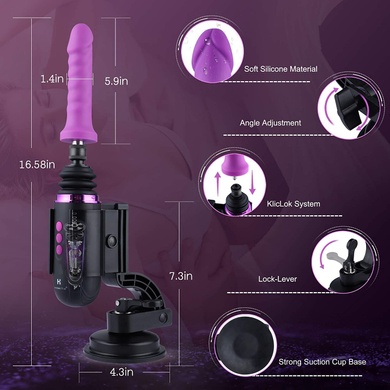 Міні секс-машина Hismith Mini Capsule Sex-Machine with Strong Suction APP, дуже потужна, перезаряджа SO6197 фото