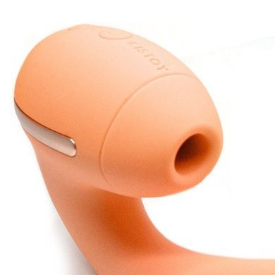 Вакуумный вибратор Kistoy Tina Mini Orange, вагинально-клиторальный SO6542 фото