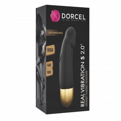 Вібратор Dorcel Real Vibration S Gold 2.0, діаметр 3,7см, перезаряджається, для точки G, водостійкий SO3565 фото