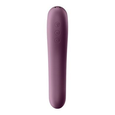 Вакуумный стимулятор с вибрацией Satisfyer Dual Kiss Wine Red SO6115 фото